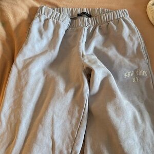 Blue (new york) brandy melville sweatpants.